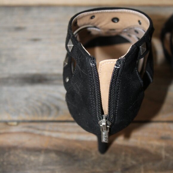 Black Strappy Platform Stiletto Sandal Pumps V@lentino inspired style heel - Picture 9 of 11